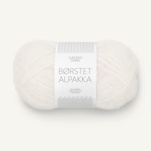 Børstet Alpakka True White